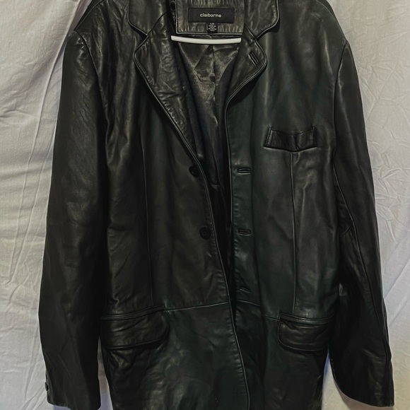 Real Leather Jacket Vintage Claiborne - Picture 3 of 3